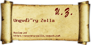 Ungváry Zella névjegykártya